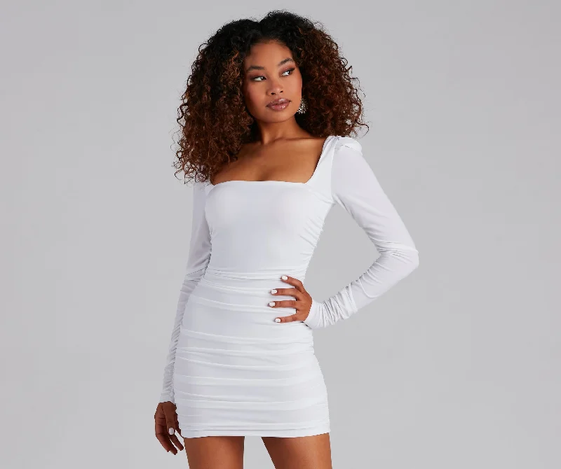 Classy Glamour Ruched Mini Dress