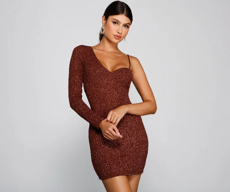 One Women Show Glitter Mini Dress