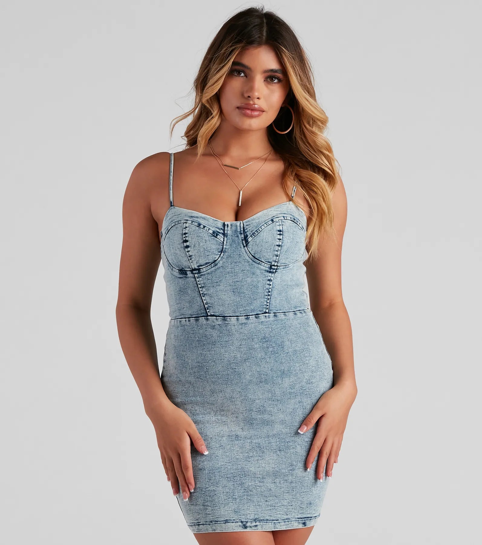 Style Icon Denim Mini Dress