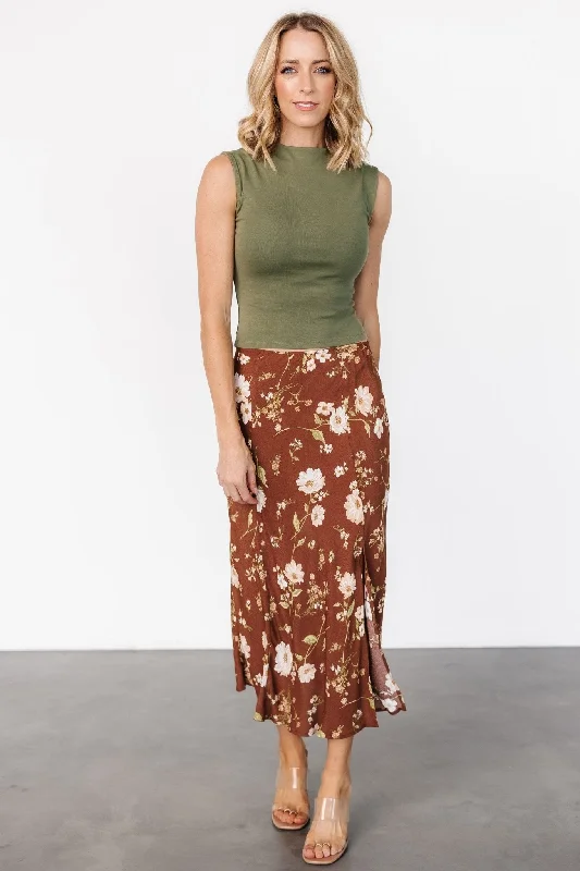 Fairchild Skirt | Brown Floral