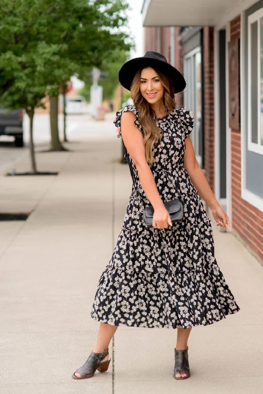 Forget Me Not Tiered Midi Dress