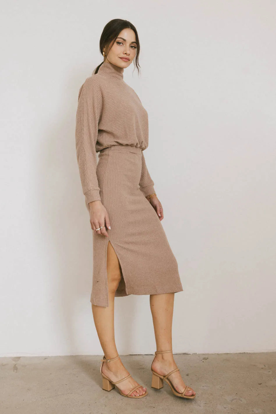 Ulrich Sweater Dress in Tan