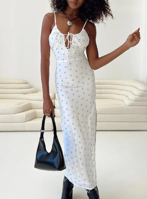 Brailey Maxi Dress Blue Floral