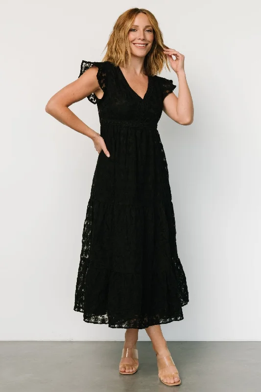 Ferrara Lace Maxi Dress | Black