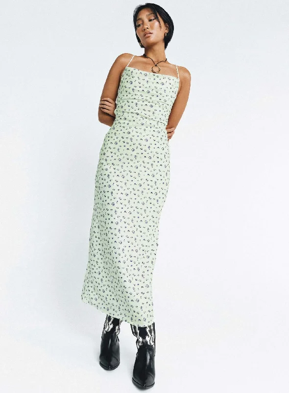 Malabar Maxi Dress Mint / Floral