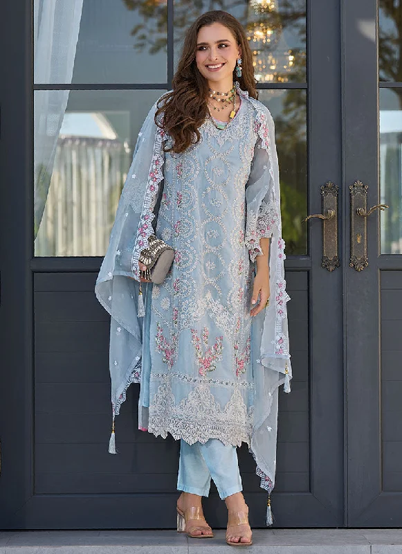 Sky Blue Embroidered Pakistani Dress