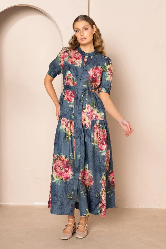 Belle Puff Sleeve Maxi Dress